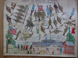 Modellbaubogen. Arrivée des Américains en France. WK I.
