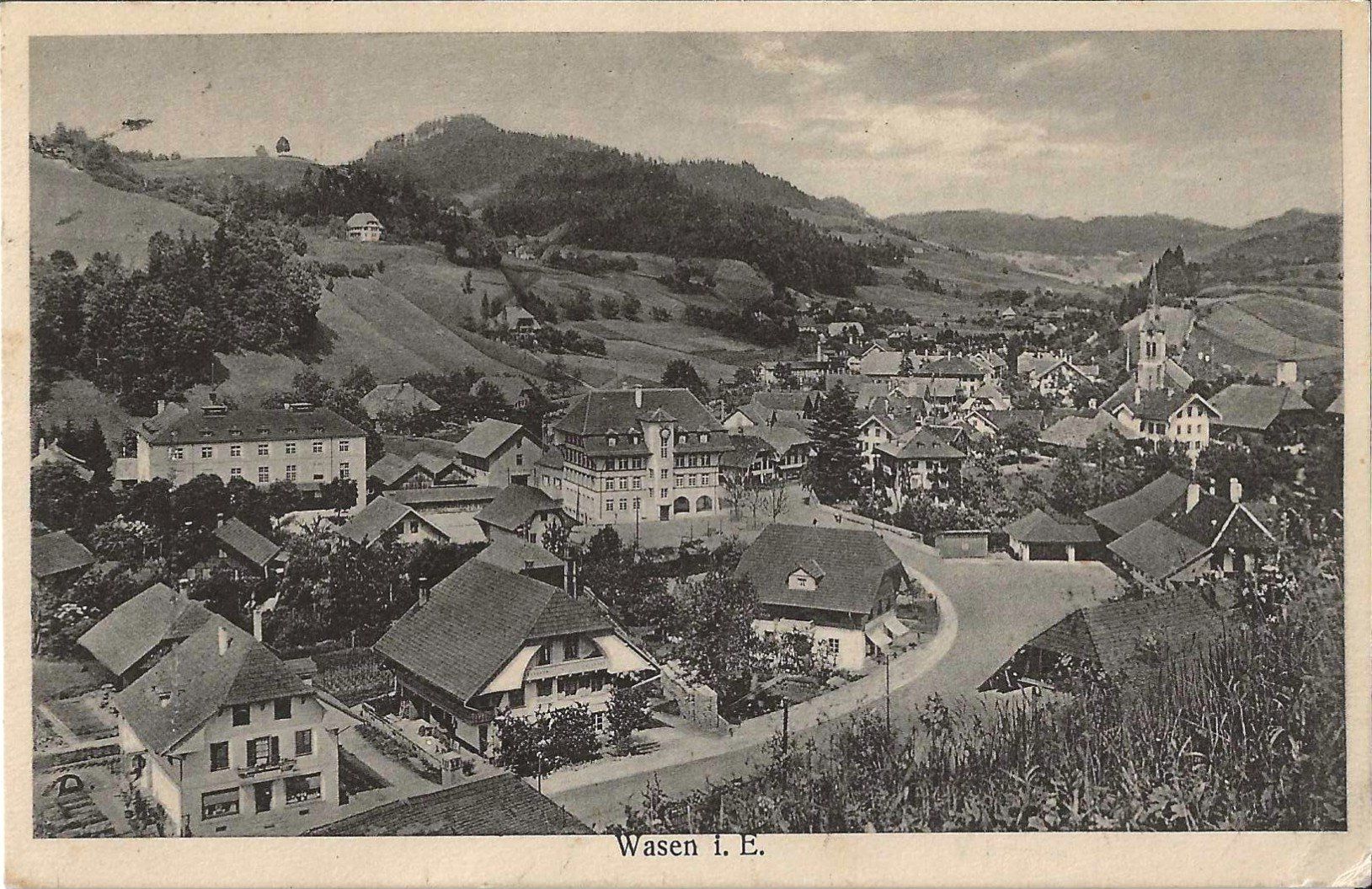 Cartoline postali: Karte Wasen i. Emmental 1929 – Usato da Zürich venduto da Philacat11