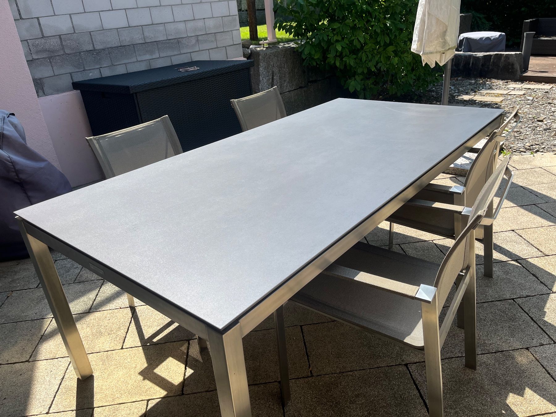 Hunn Tables: Gartentisch Keramikplatte, 200x100cm – D'occasion à Samstagern par Anneke 3