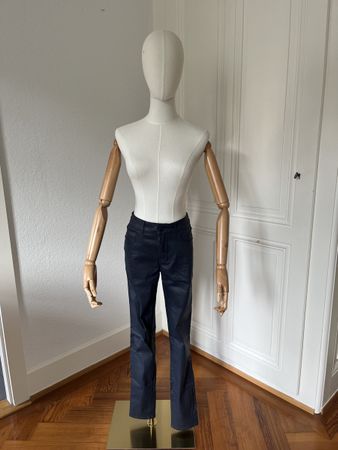 Massimo Dutti Coated Jeans, Size 38, Dark Blue.