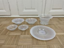 6x mundgeblasene Glasschale Eisch vintage Schüssel Schalen