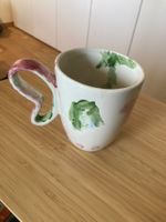 Handbemalte Tasse mit speziellem Griff, Einzelstück🎨☕️