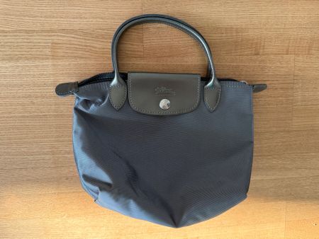 LONGCHAMP Paris Le Pliage Handtasche Grau/Schwarz