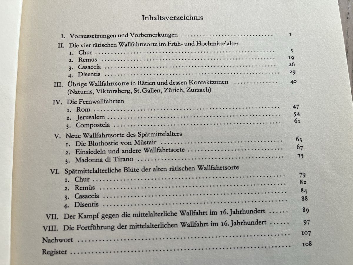 Libri: Die churrätische Wallfahrt im Mittelalter  – Usato da Romanshorn venduto da Apfelschuss 1