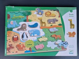 DJECO Holzpuzzle Animo, 22 Teile - Top Zustand!