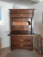 Antiker Sekretär aus Holz mit Schubladen und Geheimfach