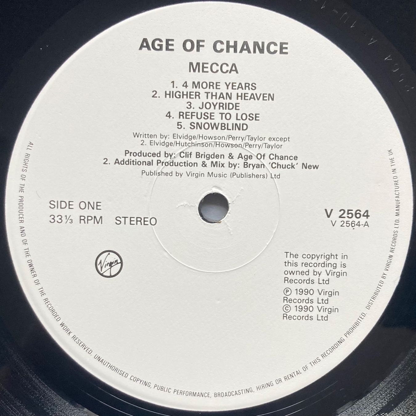 Dischi in vinile: AGE OF CHANCE - MECCA – Usato da Poliez-Pittet venduto da Newtown-Records 3