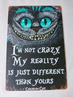 Metallschild Grinsekatze Crazy / B-Ware / 30cm × 20cm / Bild