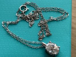🌹Luxus 1,5 ct.Kette Silber Moissanite sehr Brillant