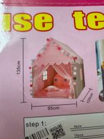 Spielhaus Zelt Kinder rosa 95x125x135cm neu in Tasche