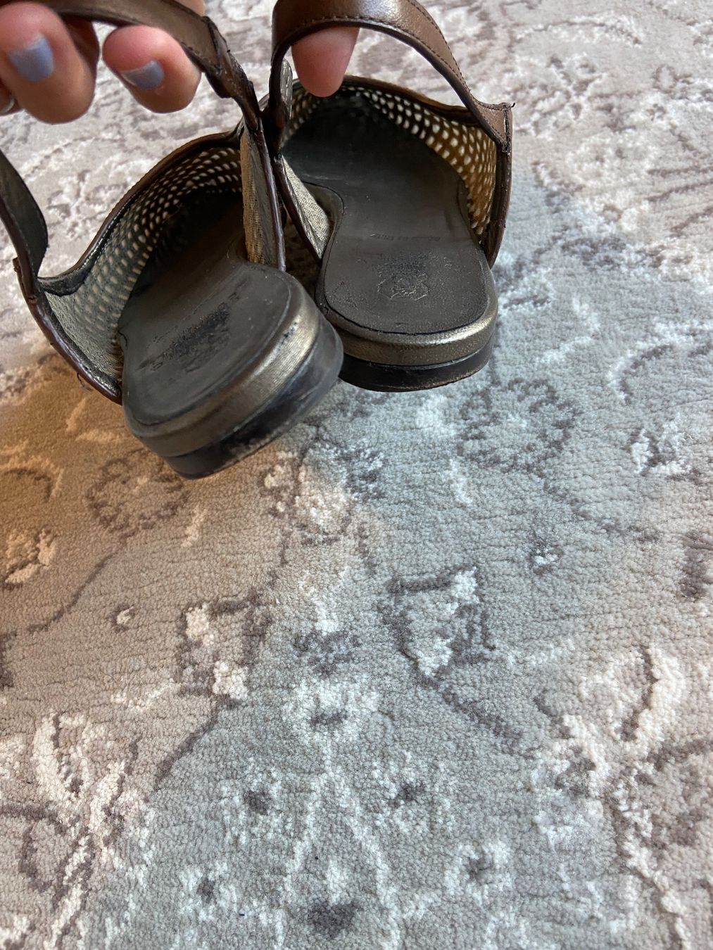 Brunello Cucinelli Scarpe da donna: Brunello Cucinelli Monili Bead Leather Slingback Flats – Usato da Münchenstein venduto da B771 8