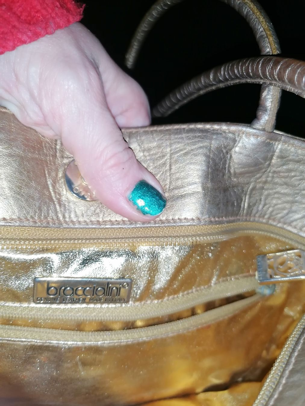Borse da donna: Braccialini Handtasche, Goldoptik, neuwertig – Usato da Birrwil venduto da inf_2qrx 2