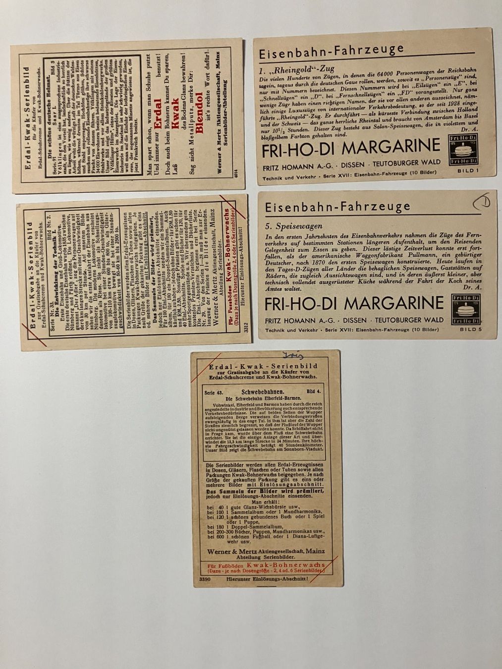 Cartoline postali: Litho Bildkarten, Motiv Eisenbahn, 5 Stk. – Usato da Würenlos venduto da Eulenpostuhu 1