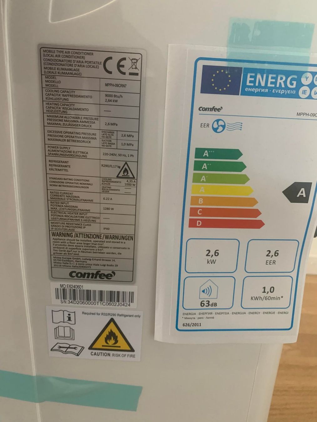 Luftreiniger: Klimaanlage Comfee MPPH-09CRN7 – Gebraucht aus Freienbach von  4