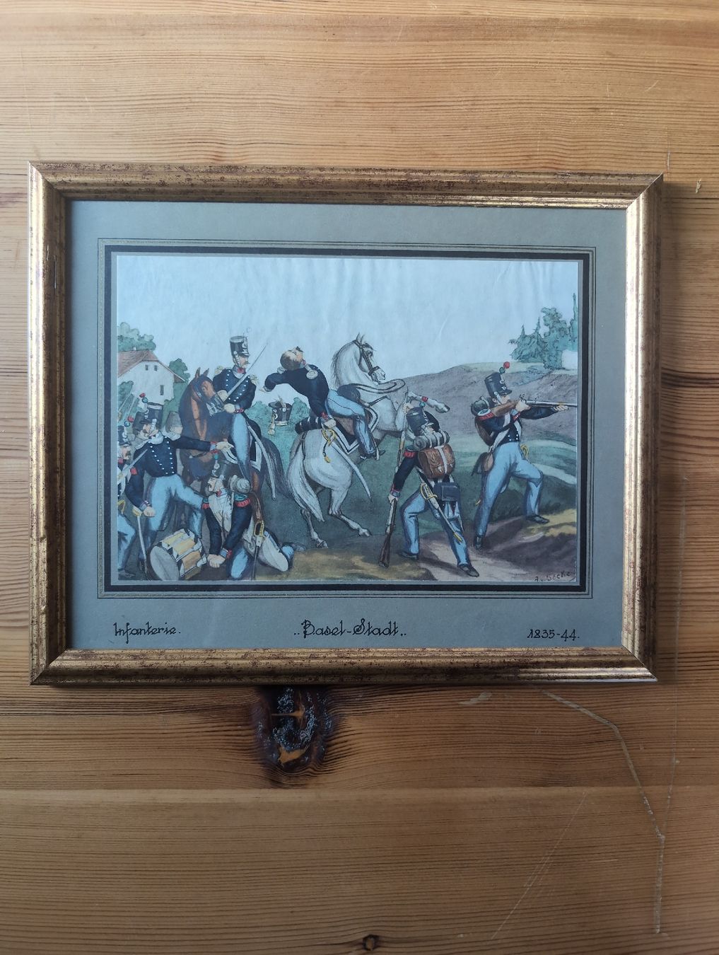 Foto & Immagini: Antike Lithographie: Schweizer Truppen, 1833, gerahmt – Usato da Welschenrohr venduto da N.Fr