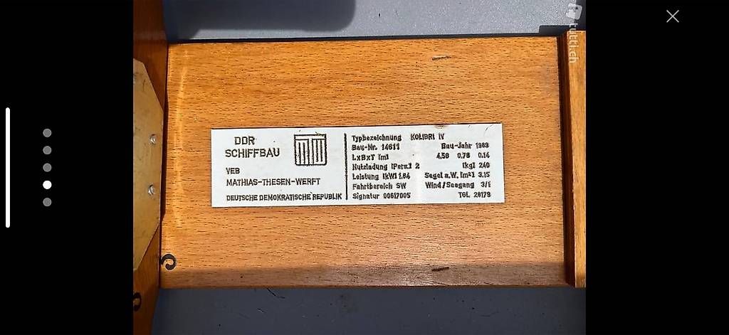 Gommoni, kayak & canoe: Faltboot Kolibri DDR 1989 – Usato da Lenzburg venduto da Jeanny5600 1