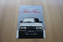 SAAB 900 "Silver Arrow" Prospekt Jahrgang 1986