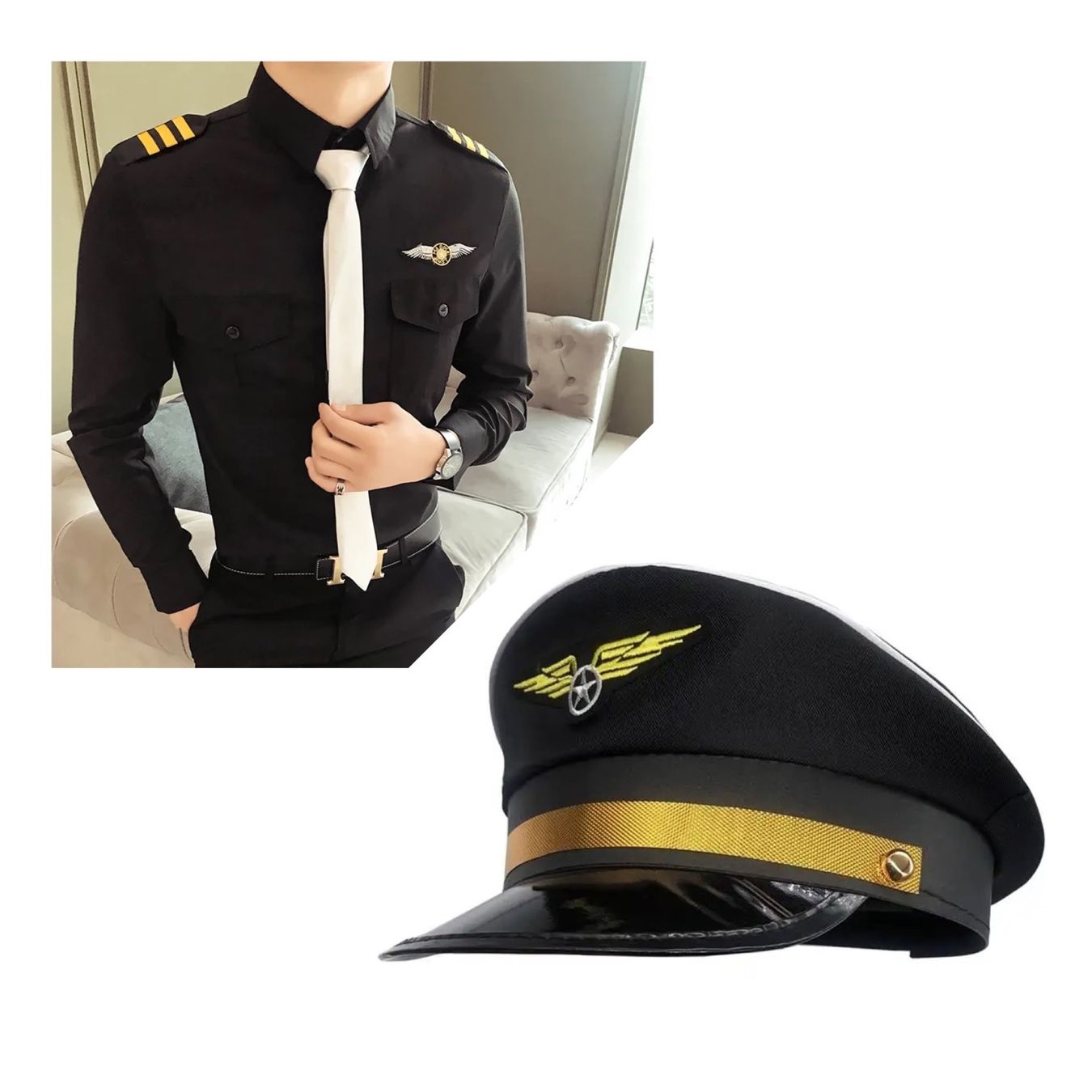 Kostüme: Party Costume Uniforms + Cap Captains Flight – Gebraucht aus Contone von