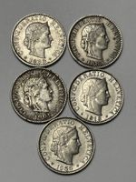 Lot 5 pièces 0.20ct 1883-1956 top