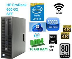HP Desktop600 G2 SFF, i5-6500, 16GB, 480GB+500GB WLAN, Win11