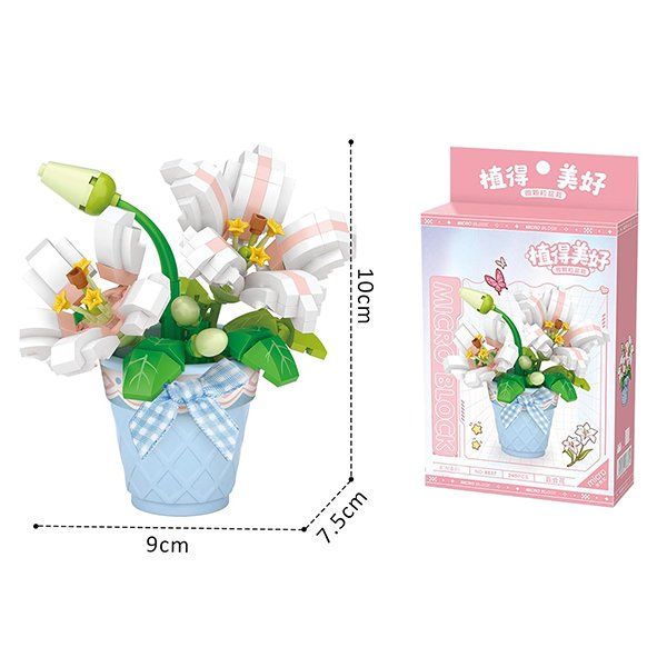 Kit di costruzioni: Blume im Topf: Lily / Mini-Bausteine – Nuovo e nell'imballaggio originale da Meisterschwanden venduto da Bigi1 2