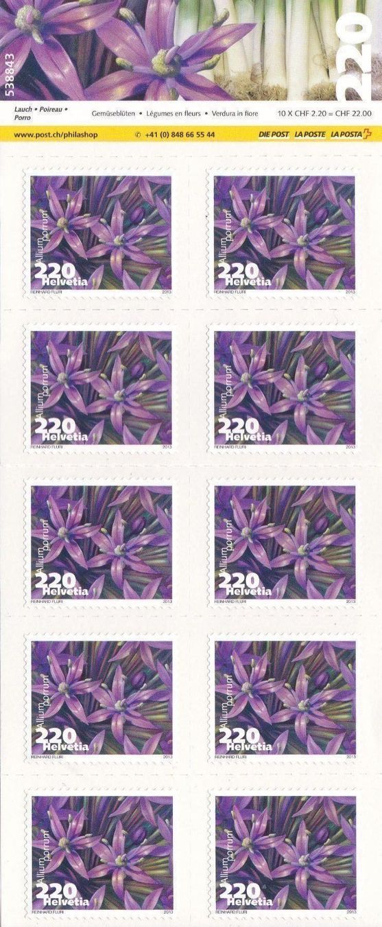 Alle Briefmarken: Postfrisch Bogen Gemüseblüten 2011-2013 – Neu und originalverpackt aus Schliern b. Köniz von joni20 7