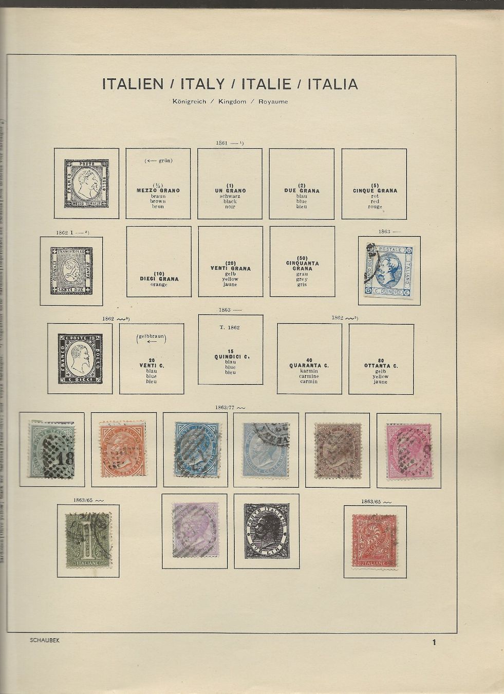 Alle Briefmarken: Marken Italien 1863 bis 1927 – Gebraucht aus Au ZH von xelagreb01 1