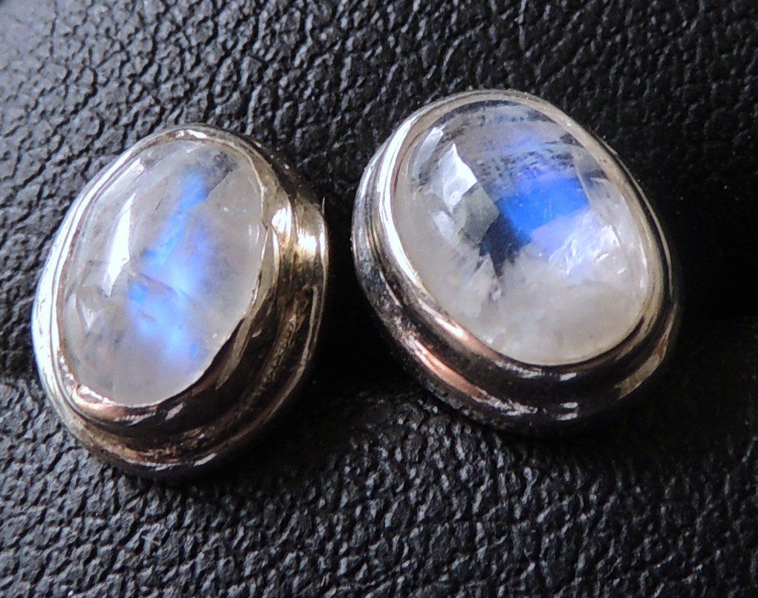 Orecchini pendenti & Orecchini a lobo: Rainbow moon stone Silber 925 Ohrstecker – Nuovo e nell'imballaggio originale da Waldenburg venduto da schaller707 3