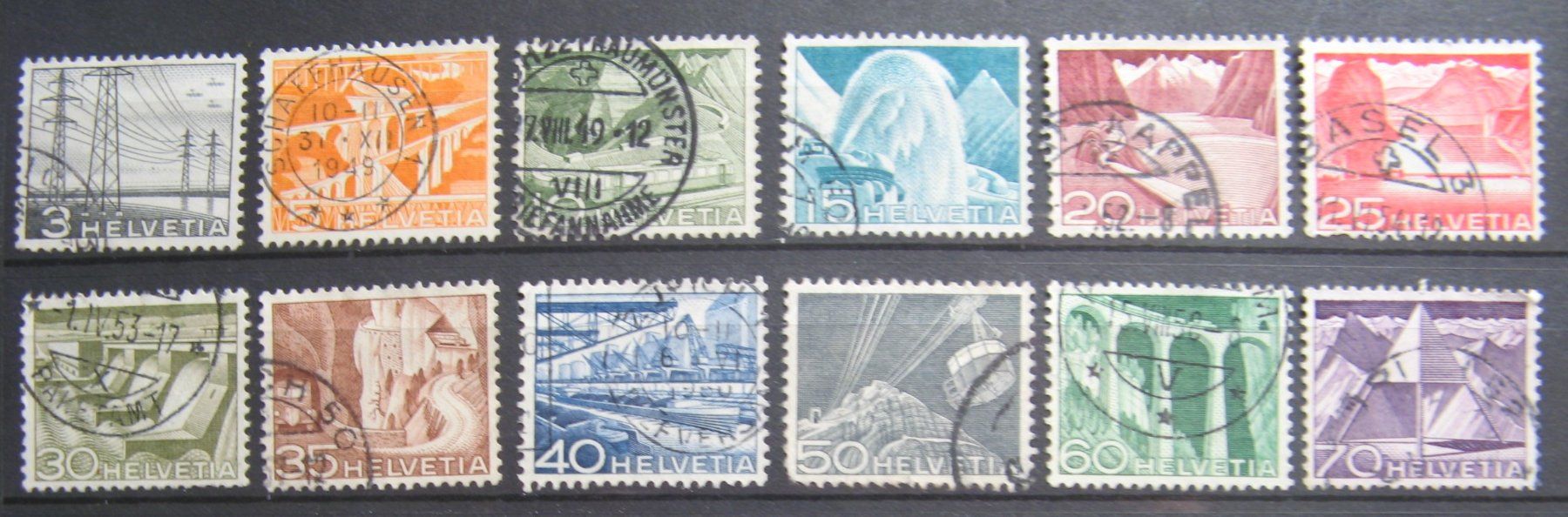 Alle Briefmarken: Lot 40er Jahre gestempelt – Gebraucht aus Frauenfeld von Interessent1 1