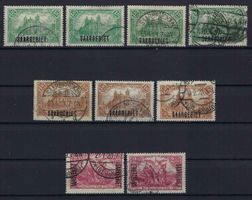 Saargebiet überdruck 1920 Motiv Reichspostamt gest.