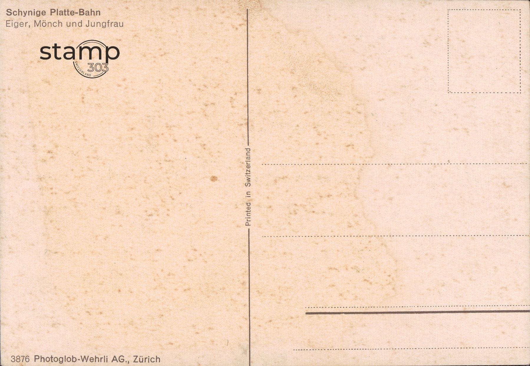 Cartoline postali: AK Schynige-Platte-Bahn mit Eiger, Mönch und Jungfrau – Usato da Eggersriet venduto da stamp303 1