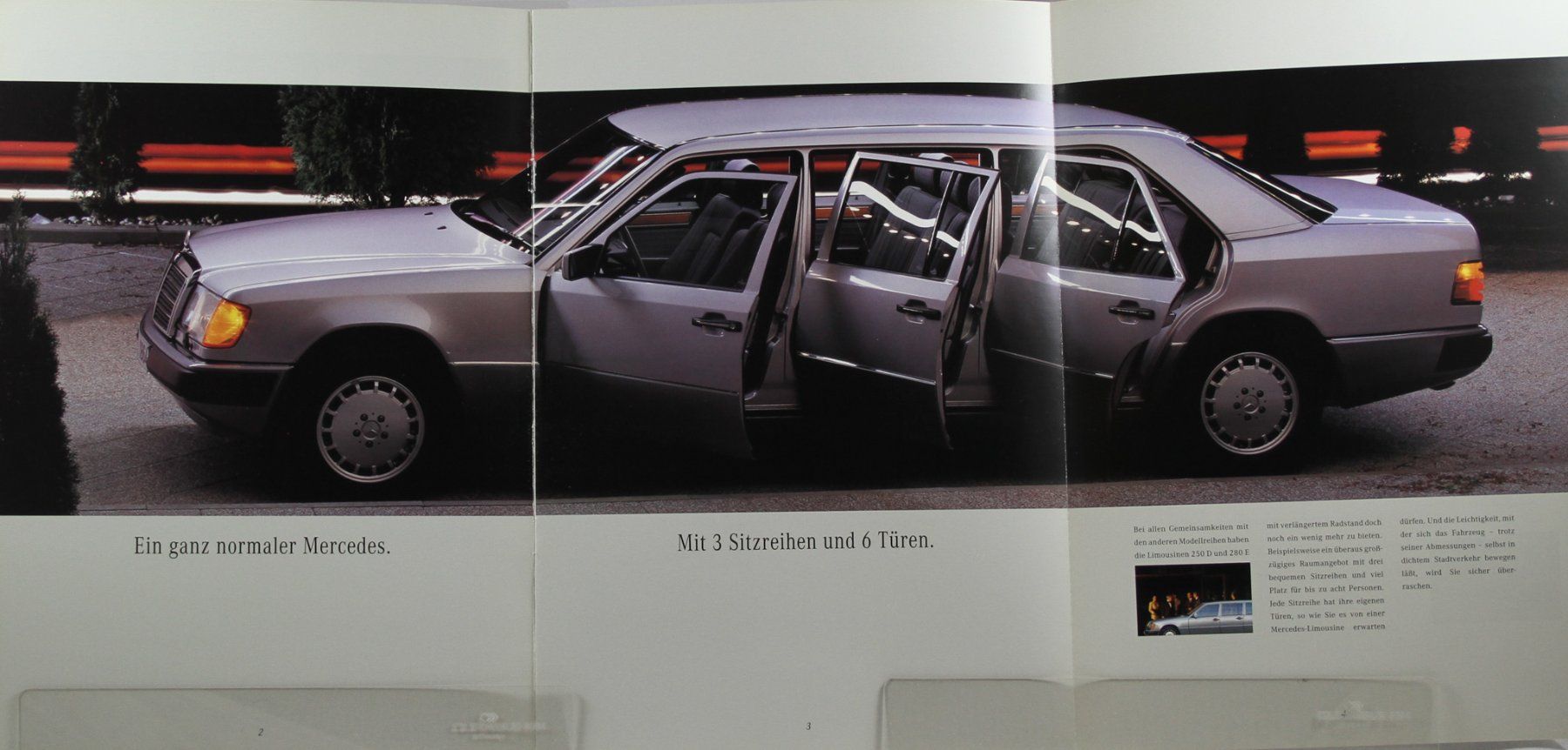 Mercedes-Benz Documenti: PROSPEKT MERCEDES LANGVERSION 250D/280 E - W124 - AB 02.1993 – Usato da Unterägeri venduto da GIGOLOLIT 1