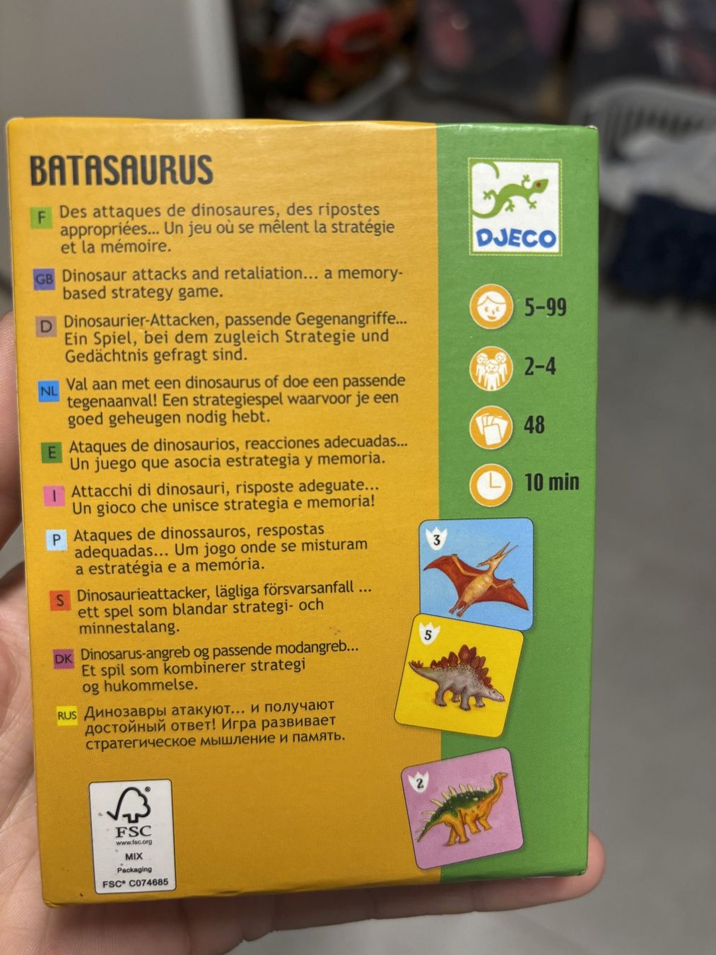 Giochi: Jeu bratasaurus  memory + bataille + dinos – Usato da Salvenach venduto da gwenwywar 1