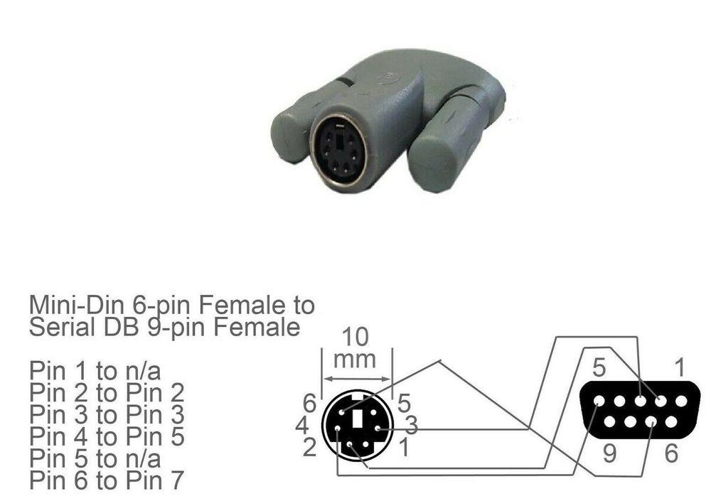 Serial PS2 Adapter PS/2 Mini-Din 6-pin F (Neu (gemäss Beschreibung)) in ...