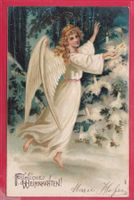 PRÄGE - ENGEL - WEIHNACHTSKARTE, 25.12.1905