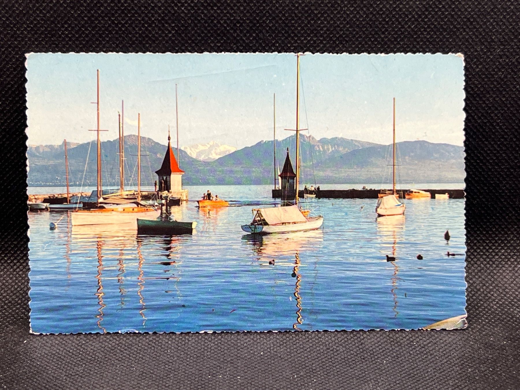Cartoline postali: Morges, Le Port et le Mont-Blanc – Usato da Widnau venduto da Brusi9