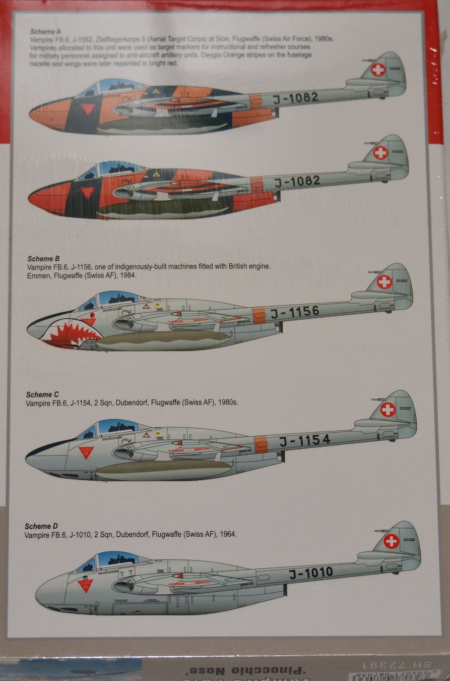 Kits de montage: 1/72 DH.100 Vampire 6 "Pinocchio Nose" – Neuf avec emballage d'origine à Basel par Dogana 1