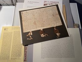 Bundesbrief 1291 Faksimile Druck mit Uebersetzung