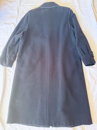 Manteau vintage en laine bleu marine – taille 38