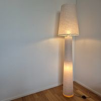 Elegante Stehlampe Stoff weiss, Top Zustand für gemütlich...