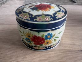 Kambly Blechdose Blumenmuster floral Deko rund gebraucht