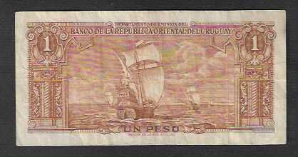Banconote: Uruguay   1  Peso  1939  Gebraucht – Usato da Gordola venduto da coinsandnotes