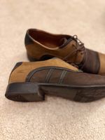 TREF Herren Schuhe, Gr. 41, braun/beige, Leder