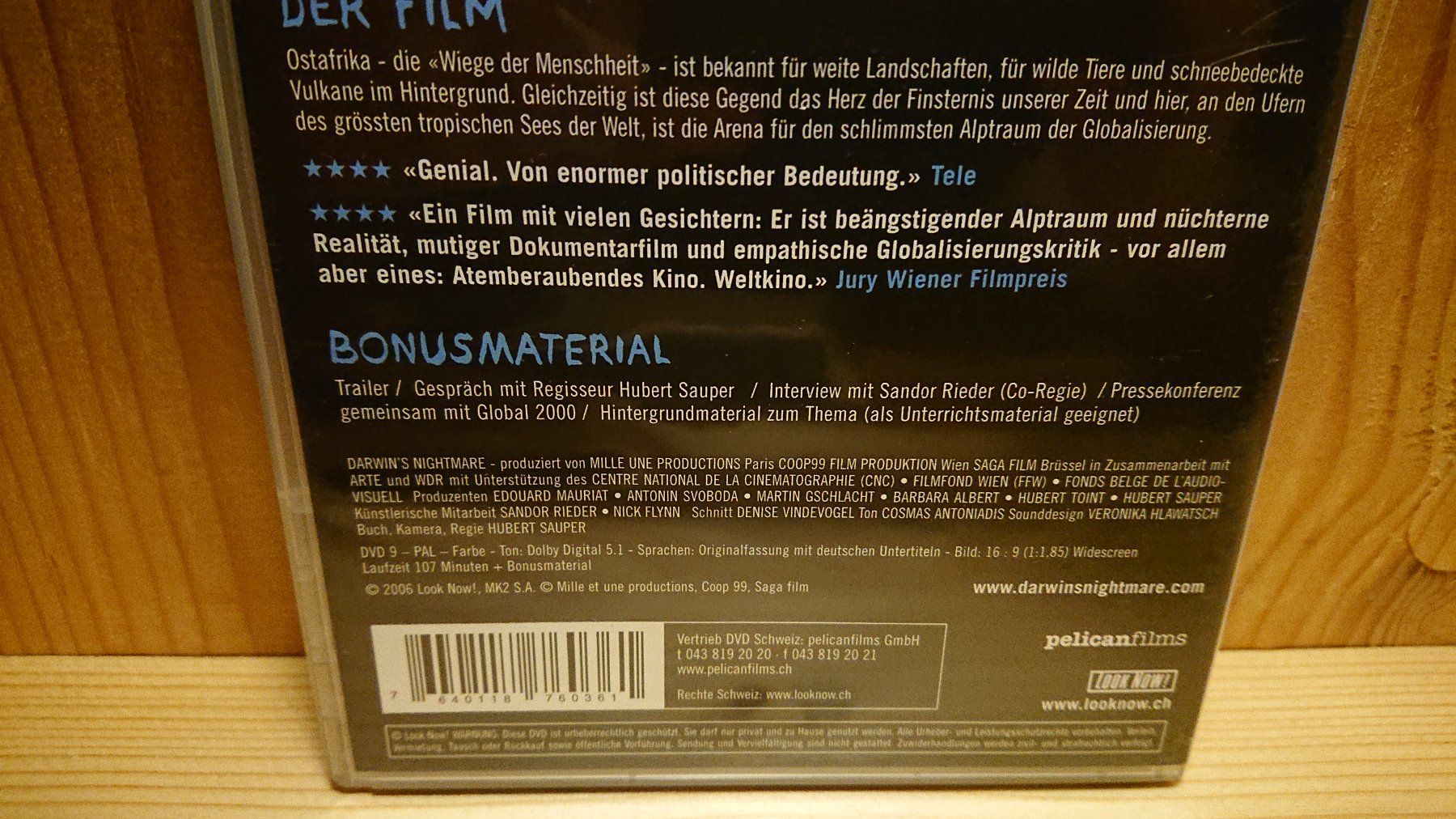 Tutti i DVDs: DARWIN'S NIGHTMARE DVD von Hubert Sauper – Usato da Wilderswil venduto da Exebub 3