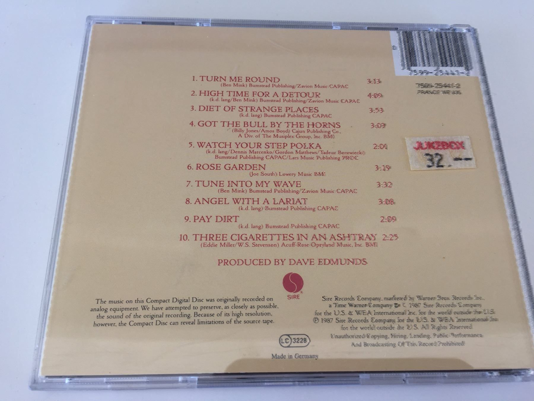CD: KD. Lang - Angel with a Lariat – Usato da Rüti ZH venduto da alumedien 1