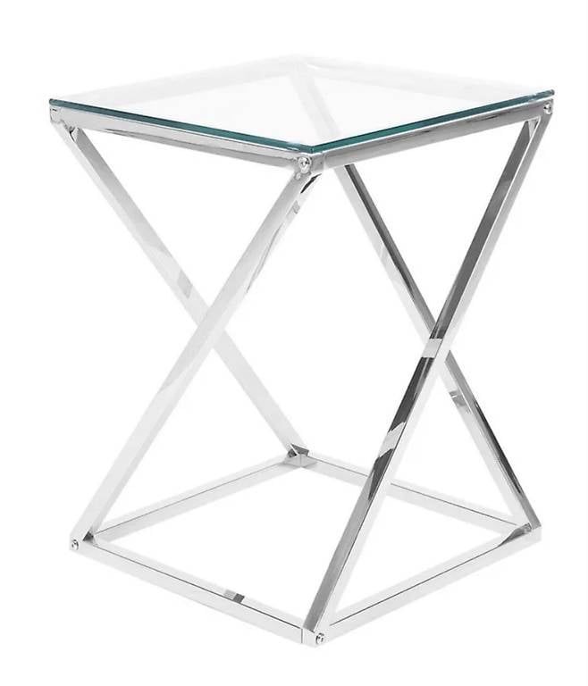 Beliani Tables: Table d'appoint chrome et verre – D'occasion à Vich par NatachaCK 1