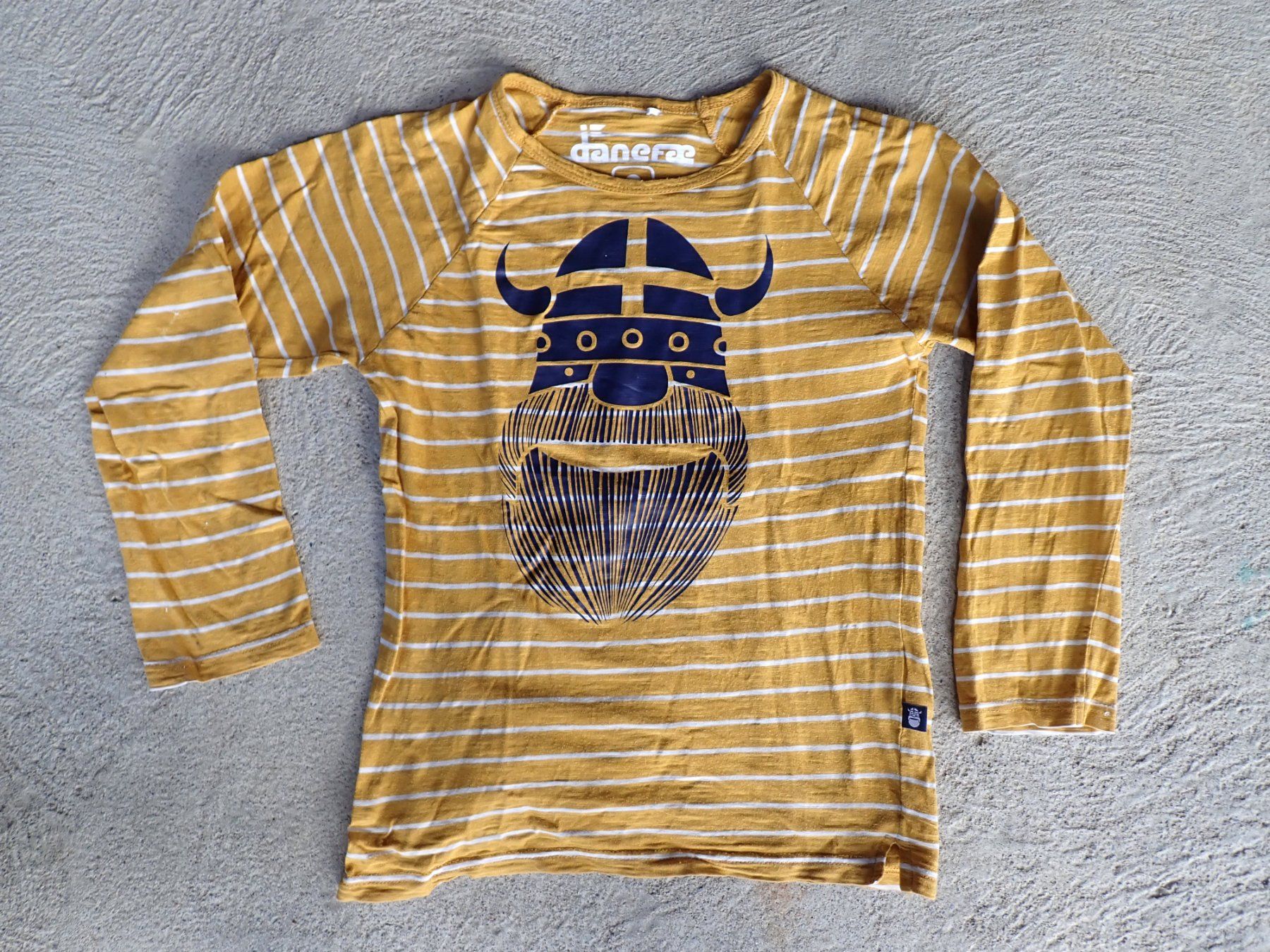 Danefae Camicie, T-shirt & Polo: Langarmshirt Danefae gelb gestreift 9Y – Usato da Langnau i. E. venduto da chebsli