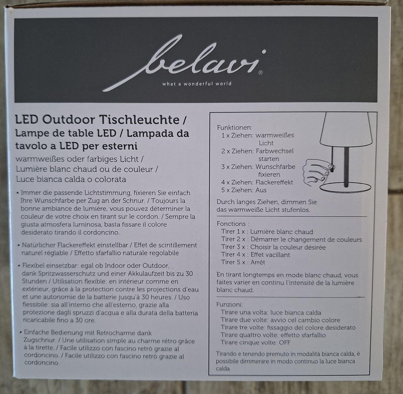Lampade: LED Outdoor Tischlampe – Nuovo e nell'imballaggio originale da Schwarzenegg venduto da musi09 4