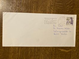 Schweiz 1993 Bedarfsbrief 50 Rp. Postbote aus MH Hinwil