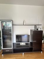 Wohnwand mit Vitrine und TV-Möbel braun/Abholung Beinwill aS